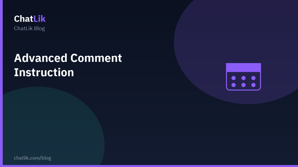 Advanced Comment Instruction for FB/IG