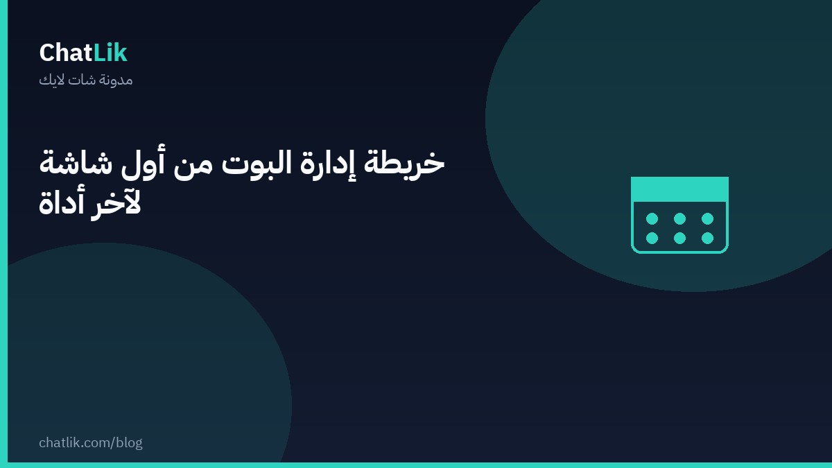 خريطة إدارة البوت من أول شاشة لآخر أداة