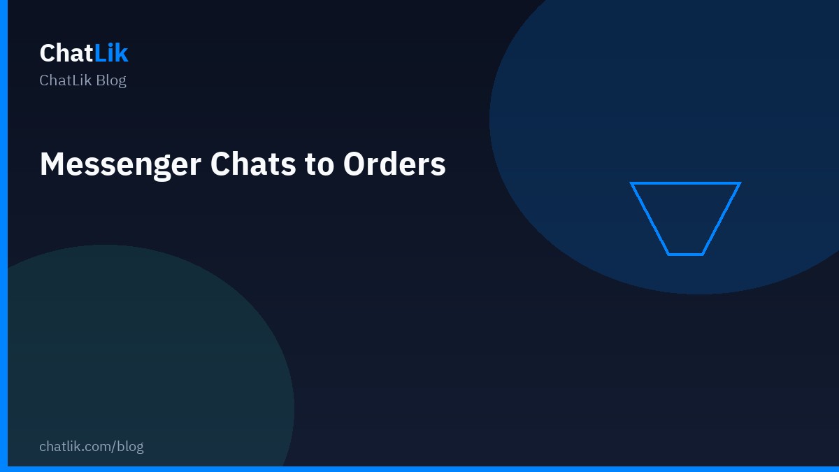 Messenger sales funnel for small shops — welcome to order