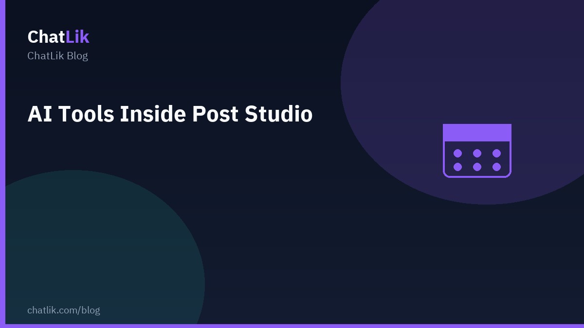 Scheduler AI Studio — every tool explained