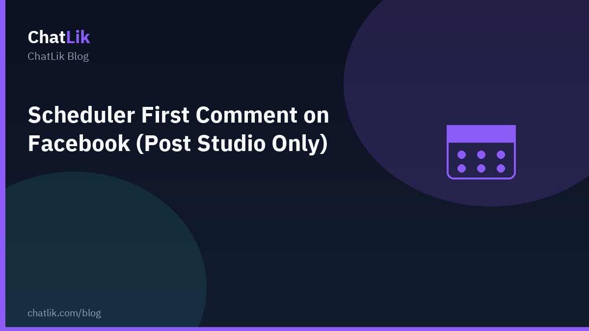 First comment with a Facebook post from Social Scheduler