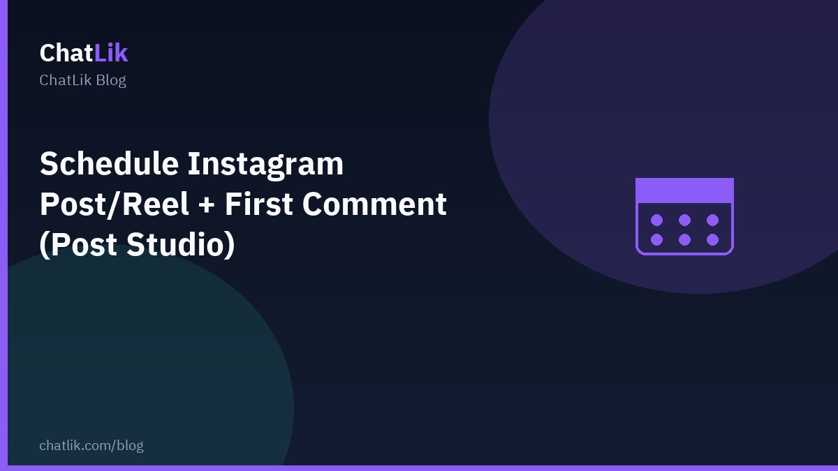 First comment with an Instagram post from Social Scheduler