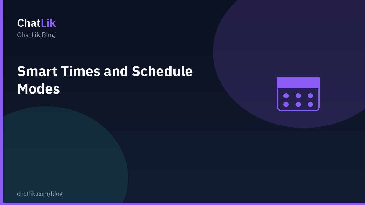 All schedule modes and Smart Times