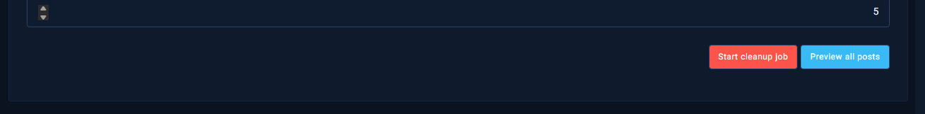 Preview and start cleanup buttons